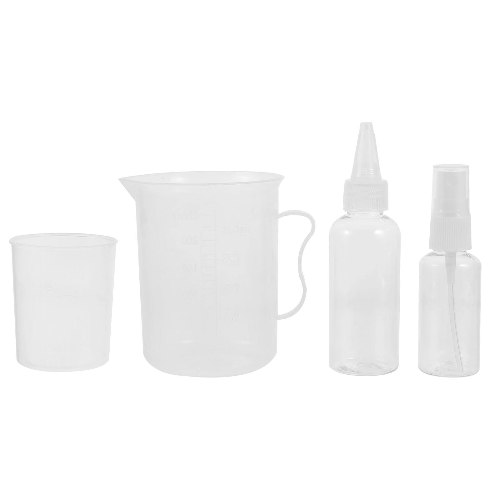 1 set Kids Science Lab Tools 100ml Measuring Cup 300ml Beaker 30ml Sprayer 60ml Dropper Bottle Plastic Educational Toys Teaching