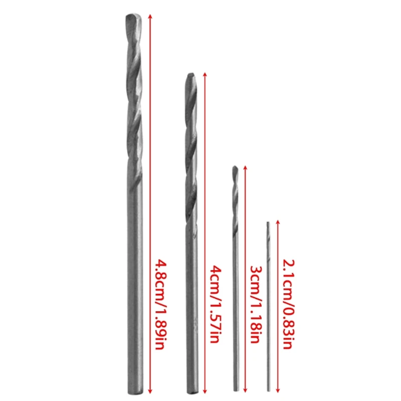 

L9BE 40 шт. мини-сверла из быстрорежущей стали 0,5 мм-2,0 мм, набор спиральных сверл для печатных плат с прямым хвостовиком