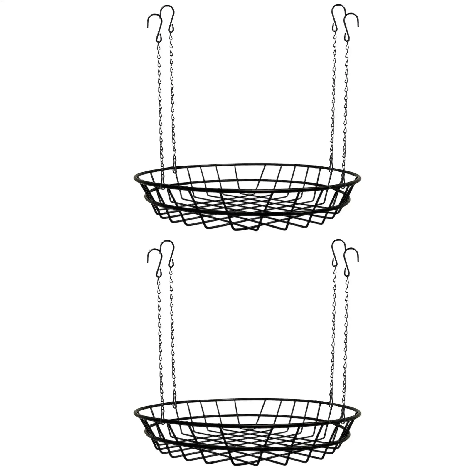 2 Pieces Heavy Duty Metal Adjustable Flower Pot Adjustable Planter Insert With Hooks Filler Riser For Indoor Outdoor Home Office