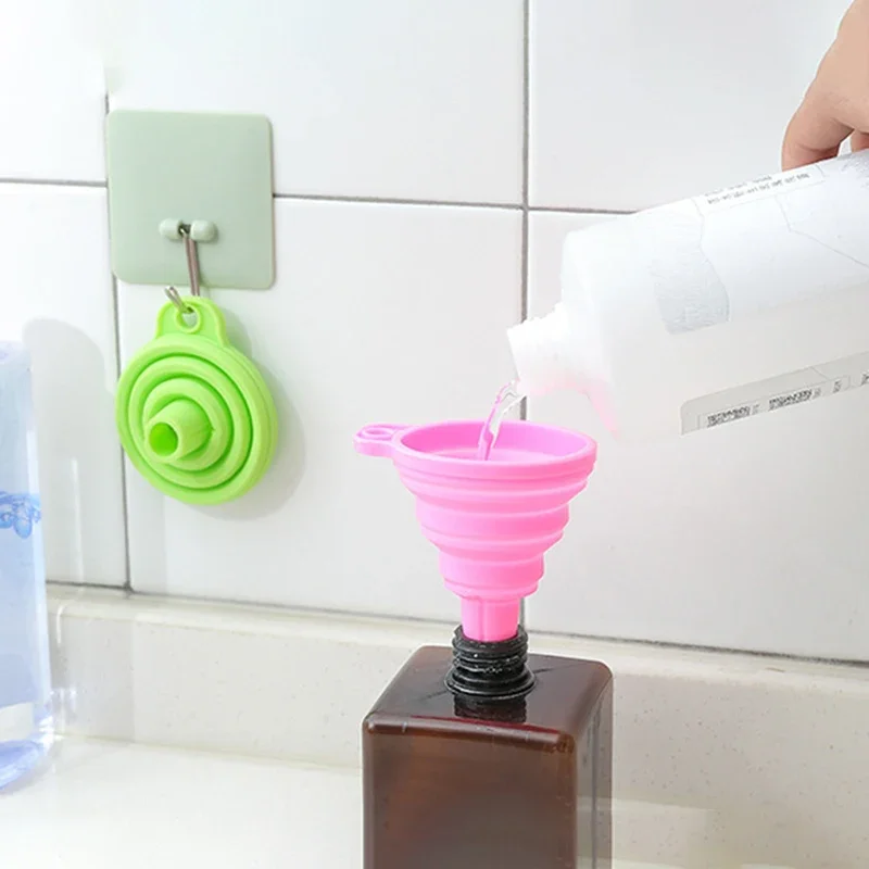 

Kitchen Funnel Set, Kitchen Gadget Accessories Foldable Silicone Foldable Funnel Filling Bottles With Transfer