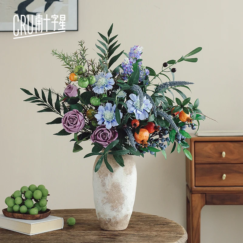 

Blue premium French simulation bouquet ornament