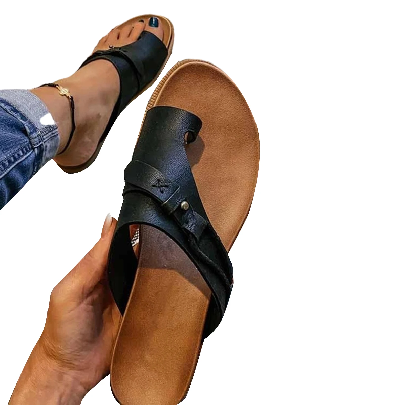 Sandalias ortopédicas cómodas para mujer, calzado plano informal Premium para verano, senderismo al aire libre, caminar