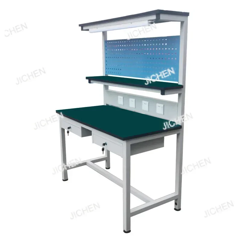 HS HsDouble-layer Anti-static Workbench Workshop Workbench Electronic Inspection Table Experimental Combination Maintenance Benc