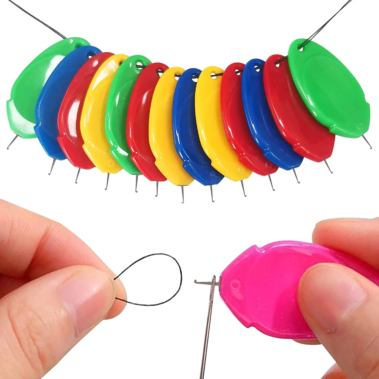 

10pcs/Set Elderly Guide Needle Threader Automatic Easy Device DIY Hand Machine Sewing Thread Punch Stitch Accessory Tool