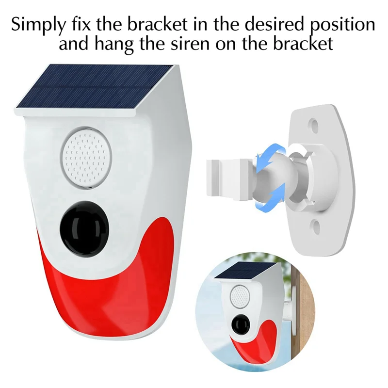 

A10R Outdoor Solar Human Body A Sensor Sensors With Remote Controller 120DB Sound Detector For Home Burglar System