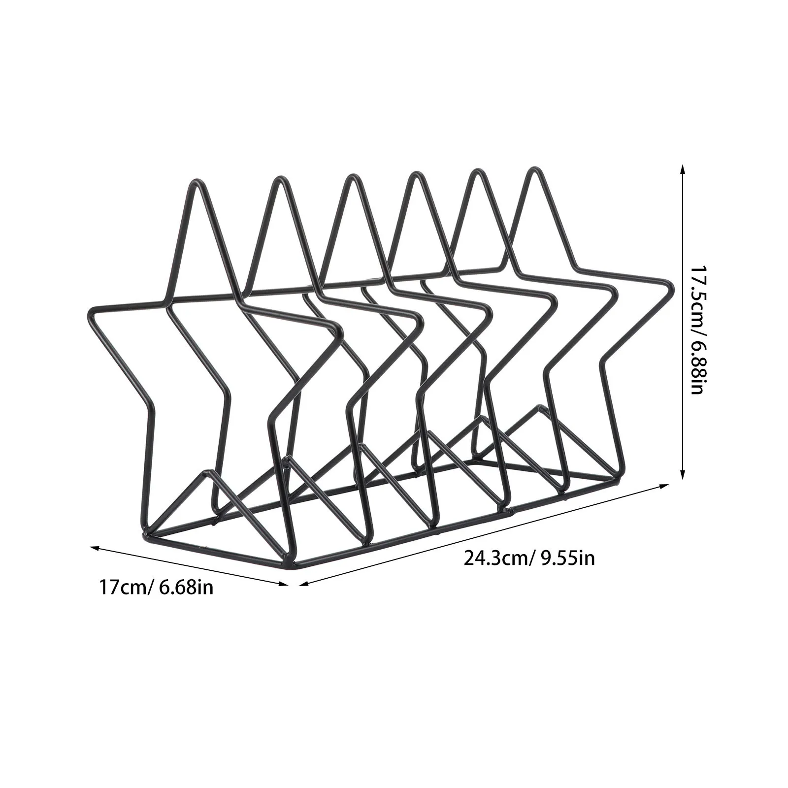 1Pcs Star Shape Iron Book Rack Desktop Bookshelf Storage Shelf for Office Organizer Iron Storage Rack
