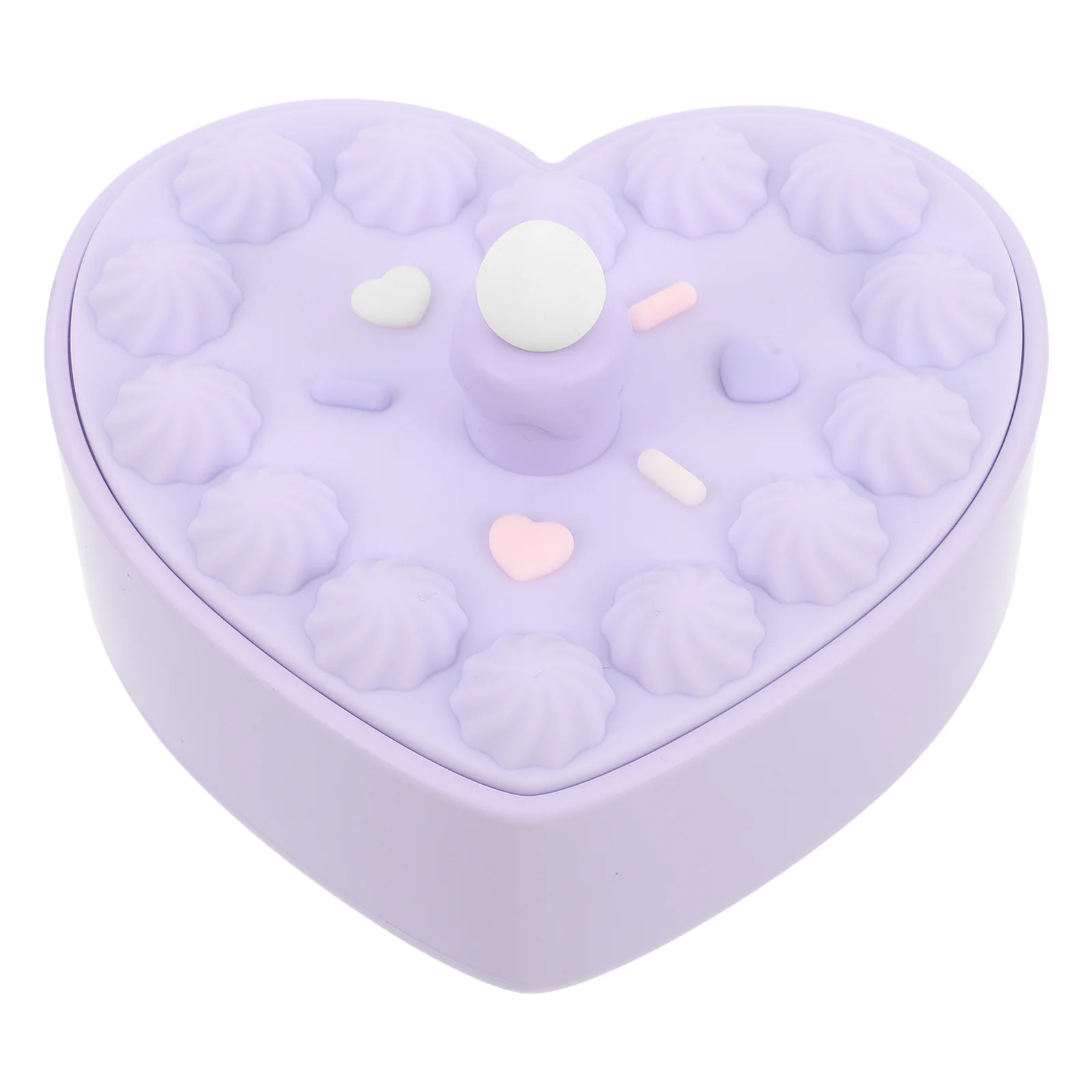 

Cute Heart Cake Wireless Car Speaker Portable Rechargeable Speaker with Light Loud Sound for Home and Travel