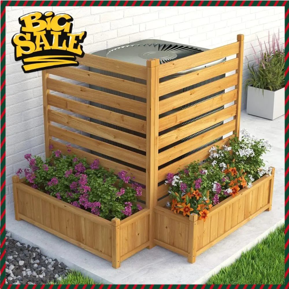 

BestsellerOutdoor Privacy Screen with Planter or Trash Bin, Easy Assembly, 36x45 for Pool Area (2 Panels)