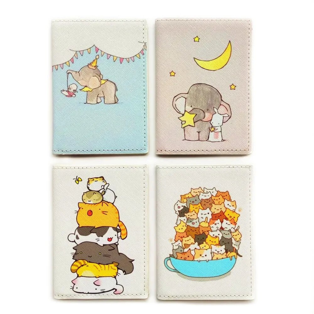 Cute Animal Design Passport Cover  Multifunction Credit Card Organizer Case  Travel PU Leather Passport Holder