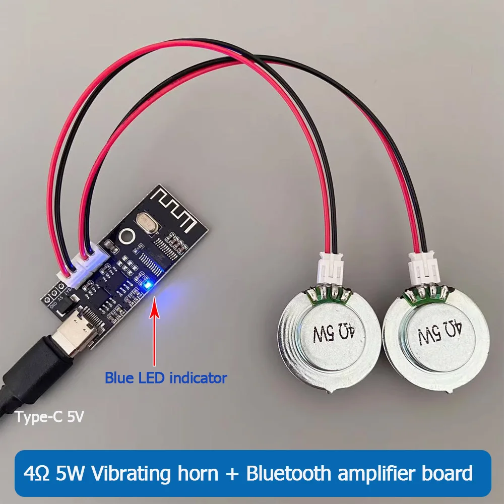 4Ohm 5W diy speaker Bone conduction hidden sound system Vibration horn resonance with Bluetooth amplifier board