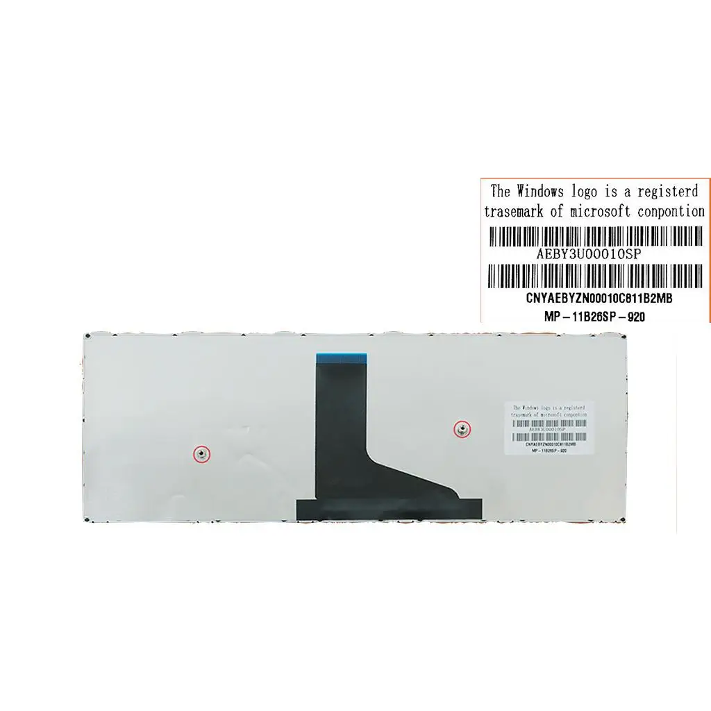 

Spanish Computer Keyboard Replacement Slim Full Size Plastic Layout for Toshiba Satellite L45T-A L45D-A L40DT-A L40SP L40D-A