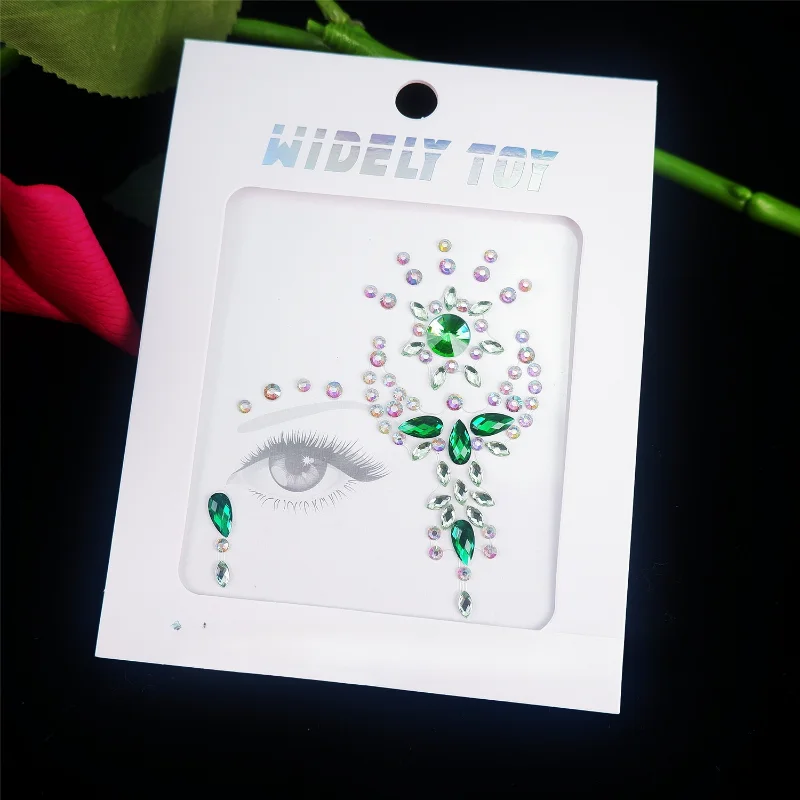 Acrylic Resin Face Gems Rhinestone Eye and Forehead Stickers for Party Tattoo Temporary Body Art Self Adhesive Fashion Jewelry view 2