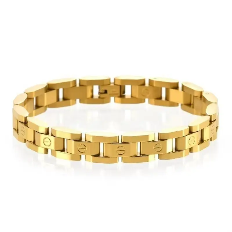 Minimalist Couple Bracelets - Hand Engraved Titanium Steel Cuff in Silver/Gold, Durable Designer Jewelry for Him & Her