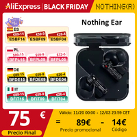 Nothing Ear 45dB Active Noise Cancellation ANC 11mm Driver 24-bit Hi-Res Audio with LDAC & LHDC Up to 40.5 hours of listening