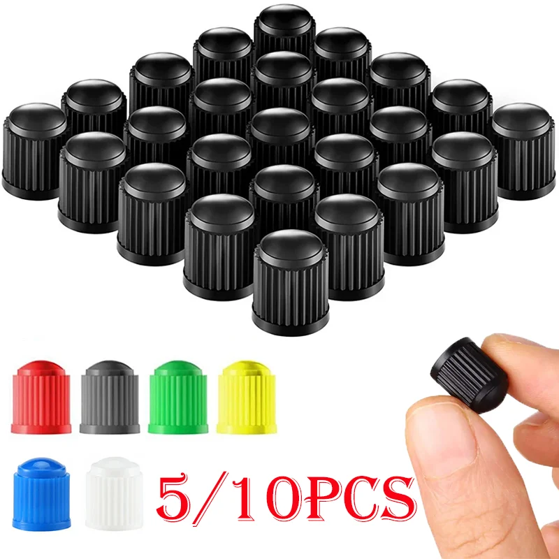 

10pcs Plastic Car Tire Valve Caps Best-selling Dustproof Universal Cars Motorcycles Bike Wheel Valves Stem Cap Auto Accessories