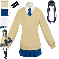 Anime Mieruko Chan Yotsuya Miko Cosplay Costume JK Japanese School Uniforms Hoodies Shirt Wig Woman Lovely Kawaii Halloween Suit