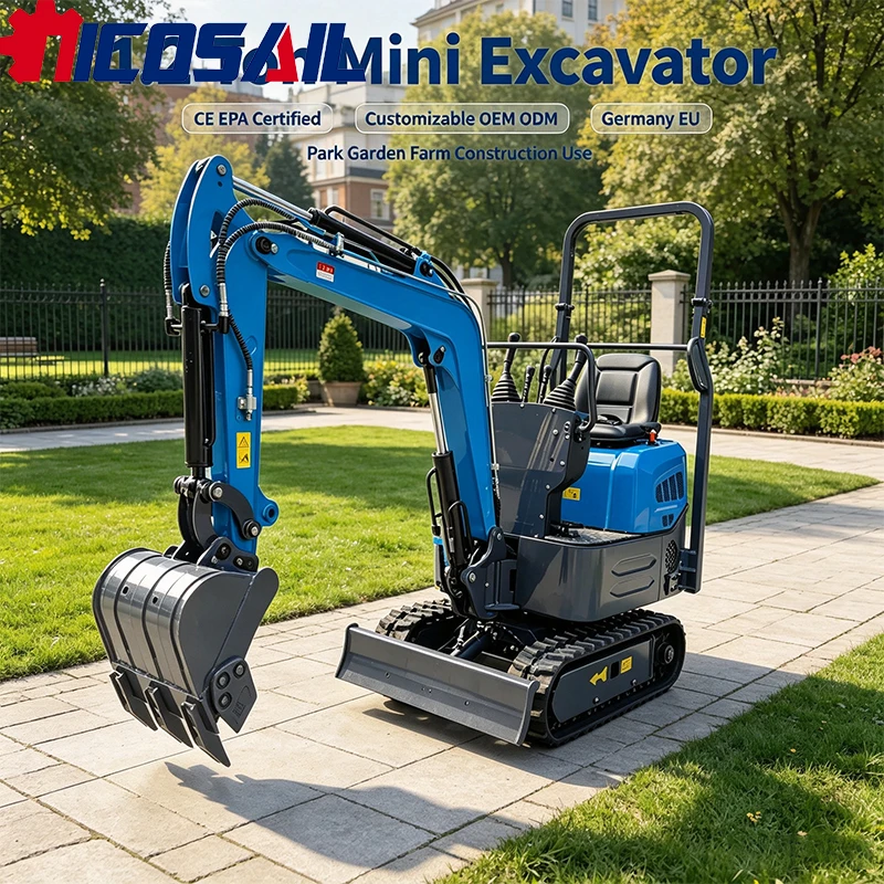 OEM Custom 1.2 Ton Mini Excavator CE EPA Certified for Backyard Renovation, Landscaping and Property Maintenance