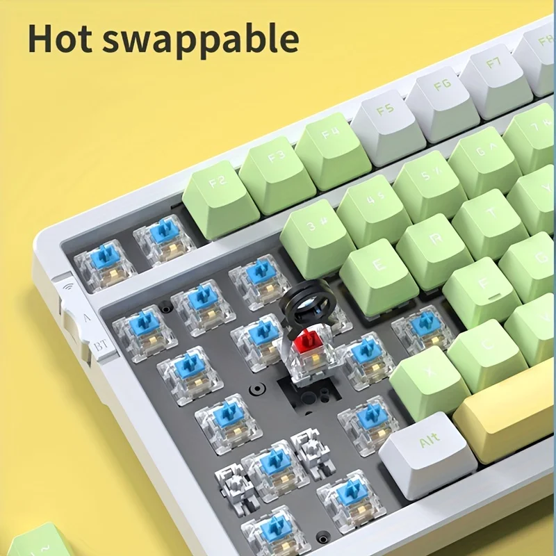 AJAZZ AK992 91-Key-Wireless Hot-Swappable Mechanical Keyboard PBT