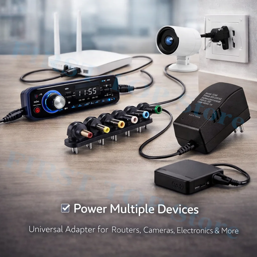 For Radio, Router, Camera, Bluetooth Speaker Adjustable Charger Adapter AC 220V To 3V 5V 6V 9V 12V 3A Power Supply Adapter SPMS