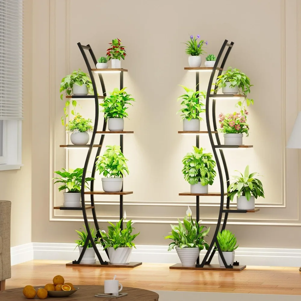 

Plant Stand Indoor, Tiered Plant Shelf Holder, Metal Large Corner Shelves Display Rack Flower Stand for Living Room Patio