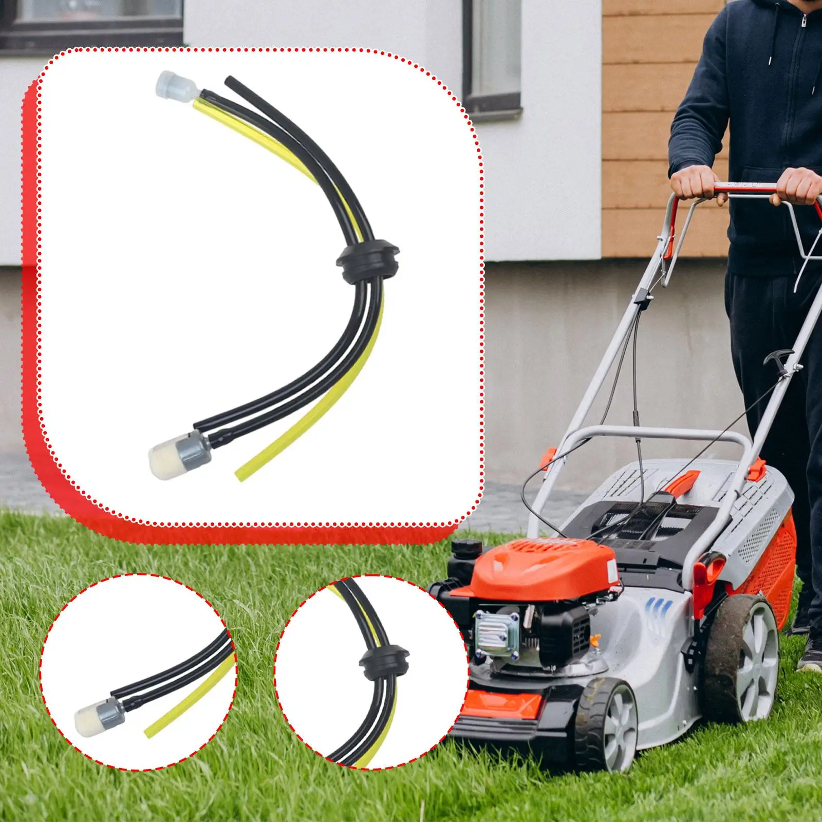 

4Pcs Fuels Lines Filter Hoses Pipes Tank Kit for Hedge Trimmer Mower Garden