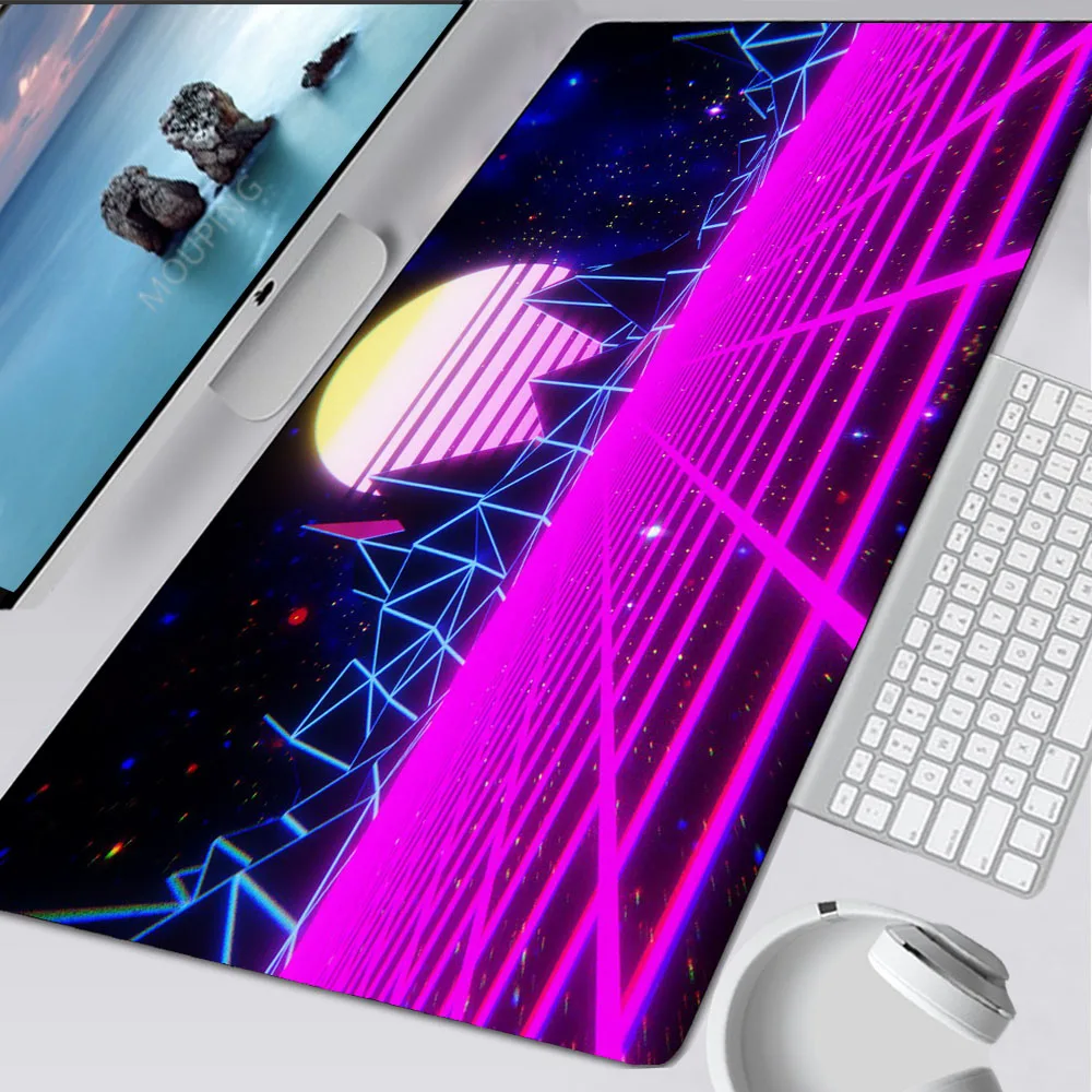 Vaporwave Mousepad Retrowave/synthwave 900X400 Mouse Pad Lucu Meja Tikar Karpet Aksesoris Gaming Komputer Permainan Meja Mouse Tikar