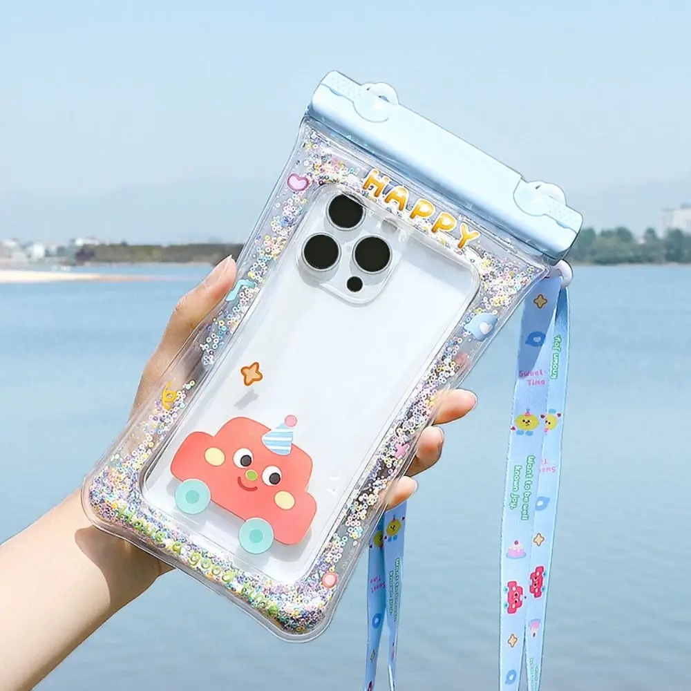 Cartoon Waterproof Phone Case Air Bag Touchable Mobile Phone Bag Transparent Universal Phone Protector Pouch