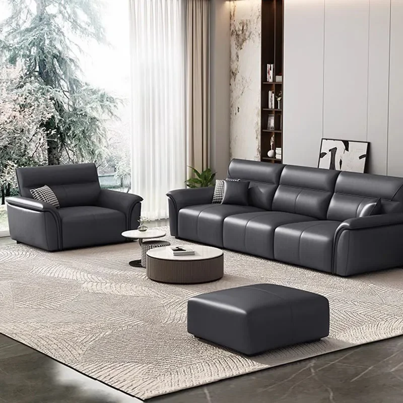 Nordic Lazy Sofa Leather 2 Person Salon Design Luxury 3 Seater Xl Loveseat Sofas Chaise Longue Modern Divano Soft Furniture