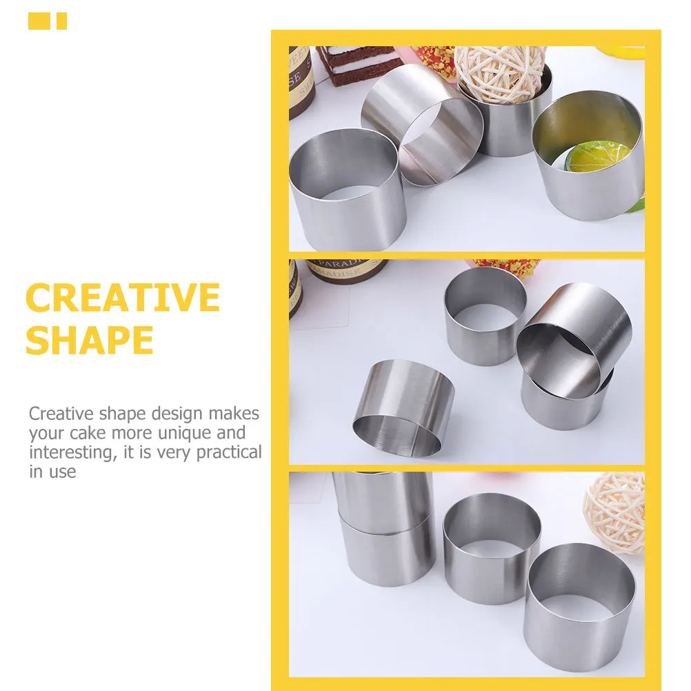 

Stainless Steel Mold Cake Ring Cookie Maker Round Pastry Chiffon Cake Mold Baking Tools Non Stick Kitchen Supplies