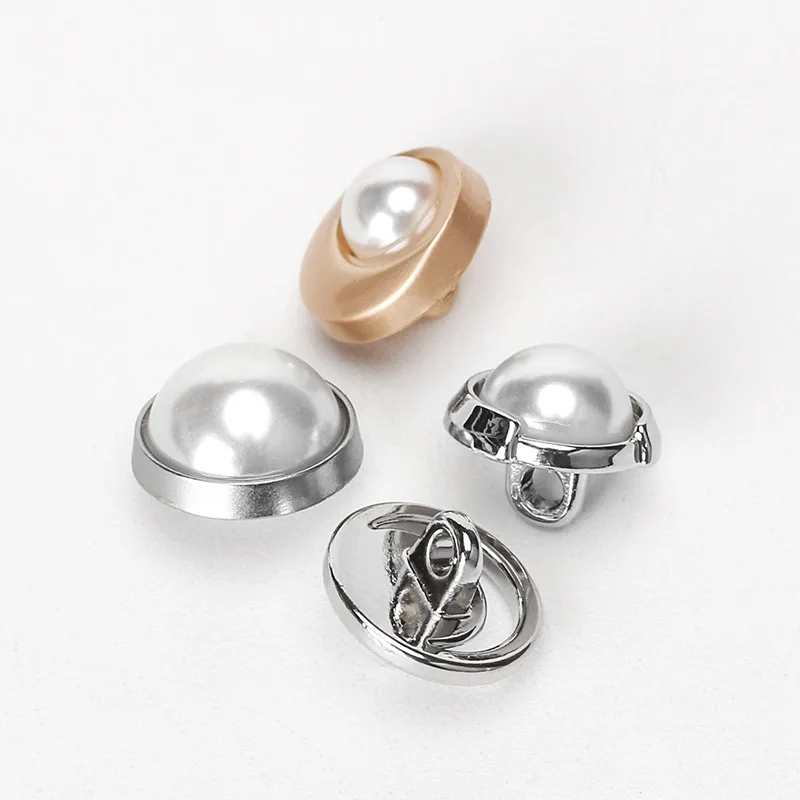 10pcs 11mm Round pearl buttons for cc clothing, Shirts, sweaters, cardigans, Blouse,Luxury metal button DIY sewing accessories