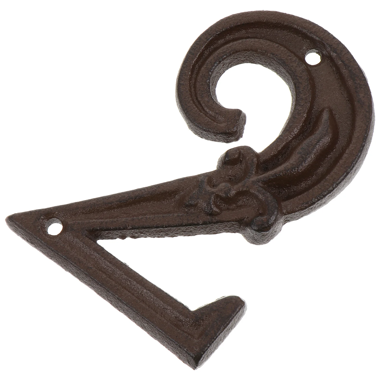 Retro Door Numbers Cast Iron Hammered Look Finish Signs Wall Mount For Room Floor Bathroom Address Number