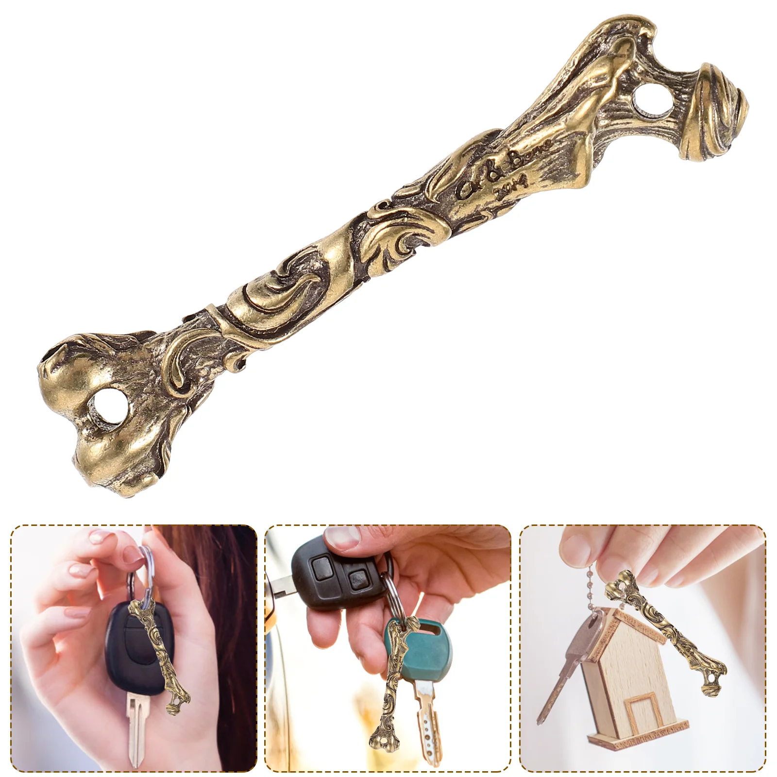 

Key Fob Keychain Decor Supply Decorate Small Charm Brass Charms Pendant Decorative Hanging