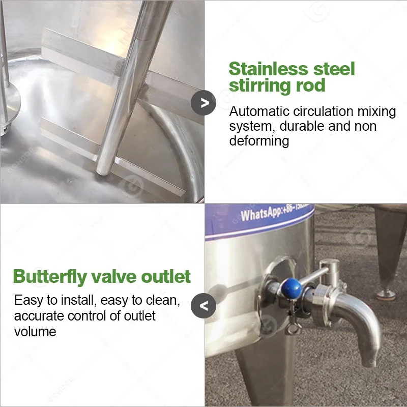 Camel Milk Sterilization Tank Egg Whites Wine Juice Professional Coil Juice Pasteurizer Htst for Sale
