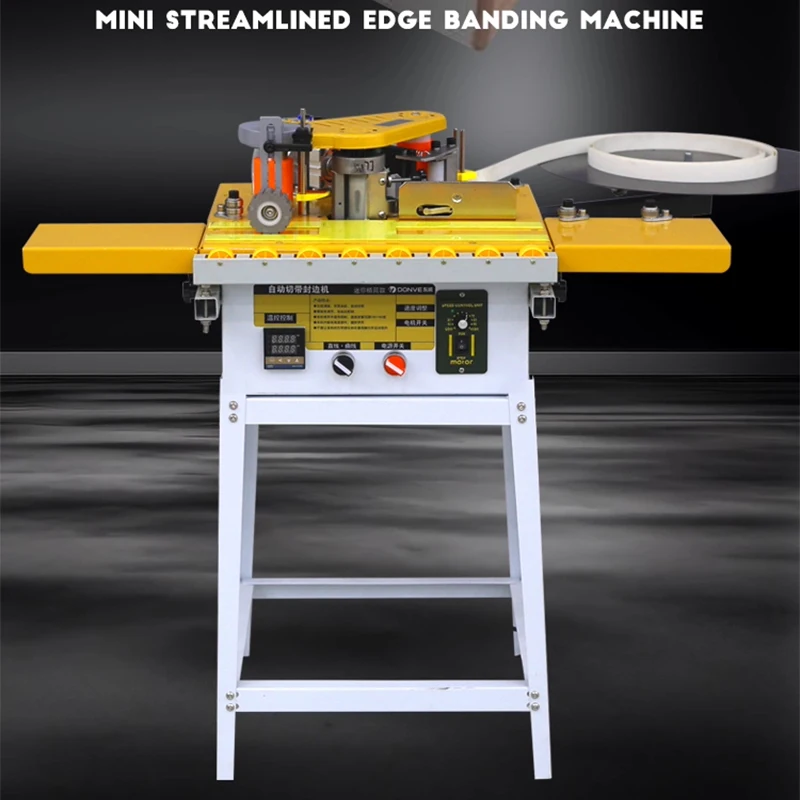 Aplicadora de bandas para carpintería, aplicadora de bandas de doble cara de 1200W para paneles a base de madera, maquinaria, Mini aplicadora de bandas de bordes