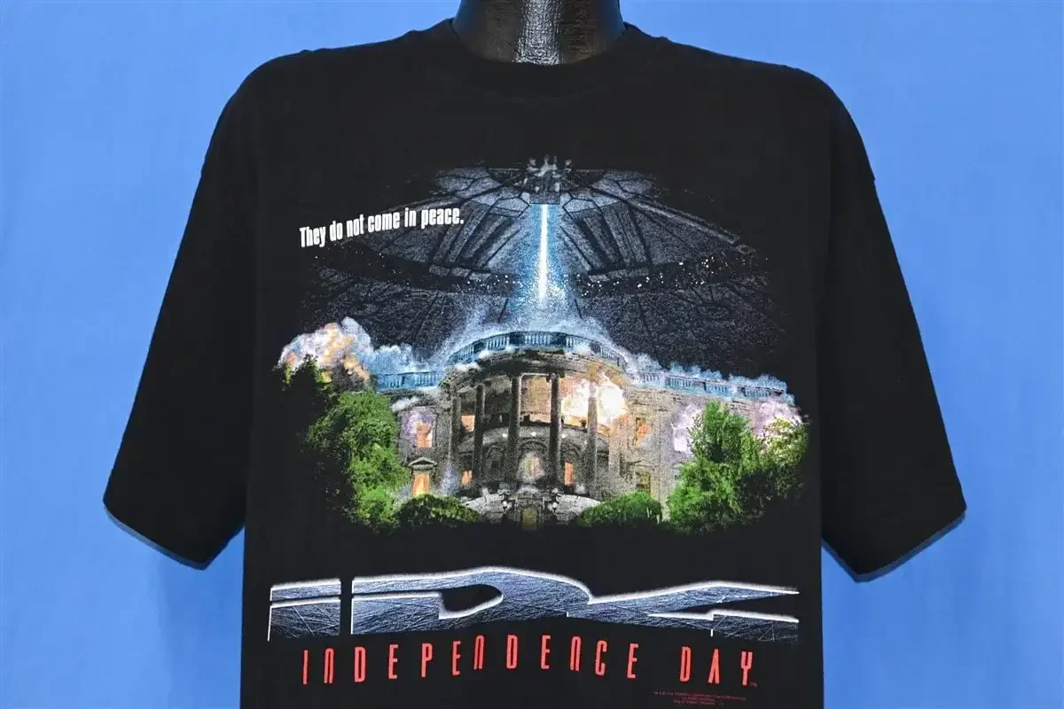 90s Independence Day White House Attack Alien Sci Fi Movie T-shirt