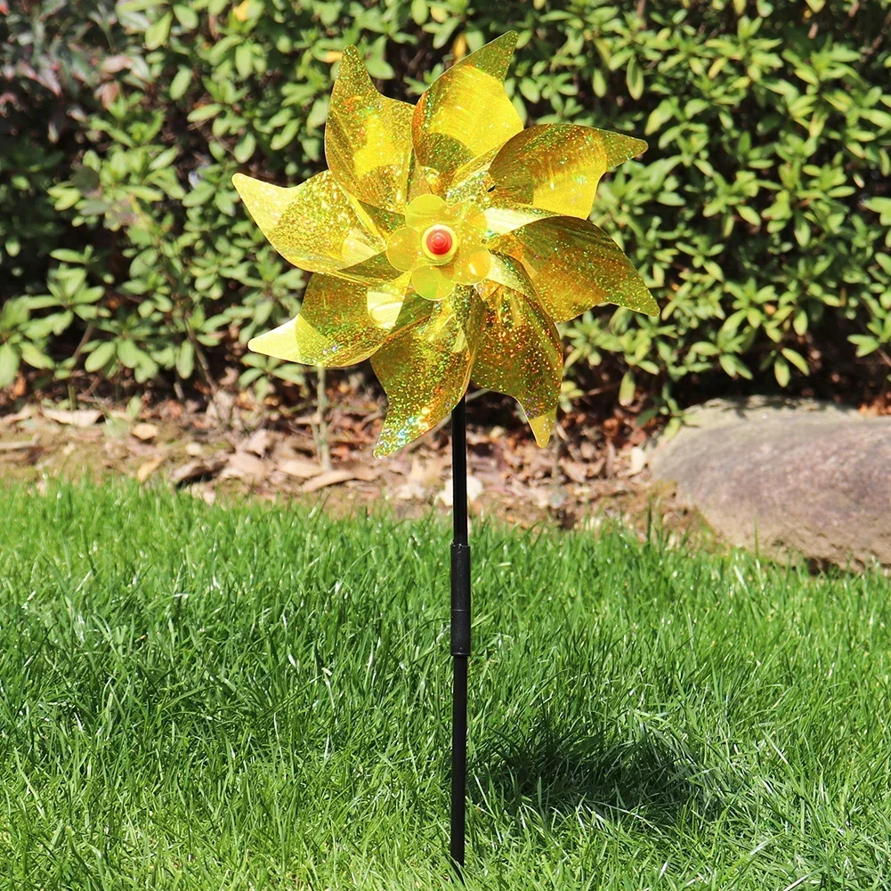 4 pezzi mulino a vento per uccelli girandola riflettente protezione per uccelli deterrente per piccioni protezione da giardino forniture per decorazioni da giardino primaverili ﻿