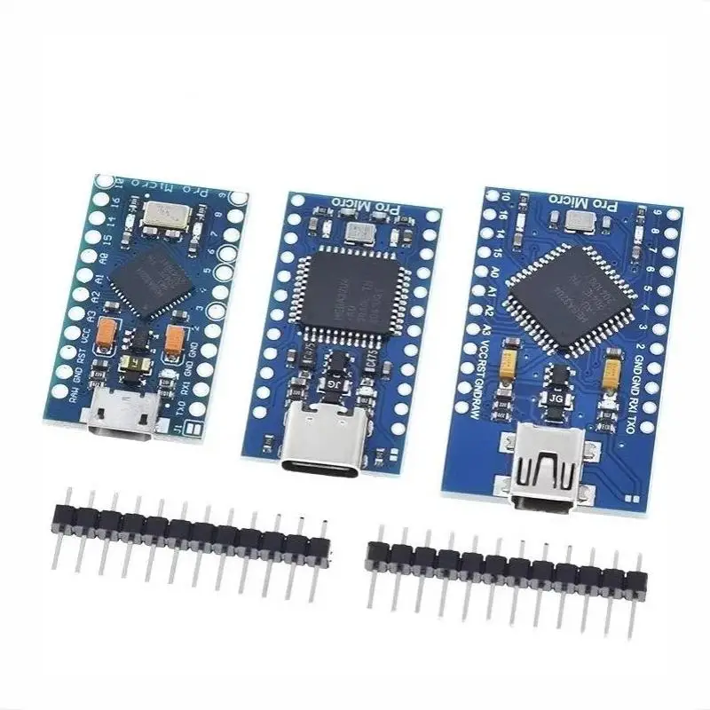 1 Set Replace Accessories Pro Micro ATmega32U4 5V 16MHz For Pro Mini With 2 Row Pin Header For Leonardo Mini USB Interface