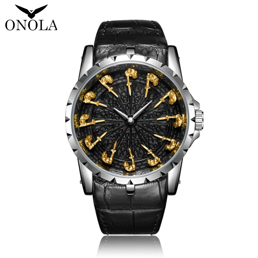 ONOLA Uhr Mann Uhr Geschenk für männliche lässige wasserdichte Relogio Masculino 8