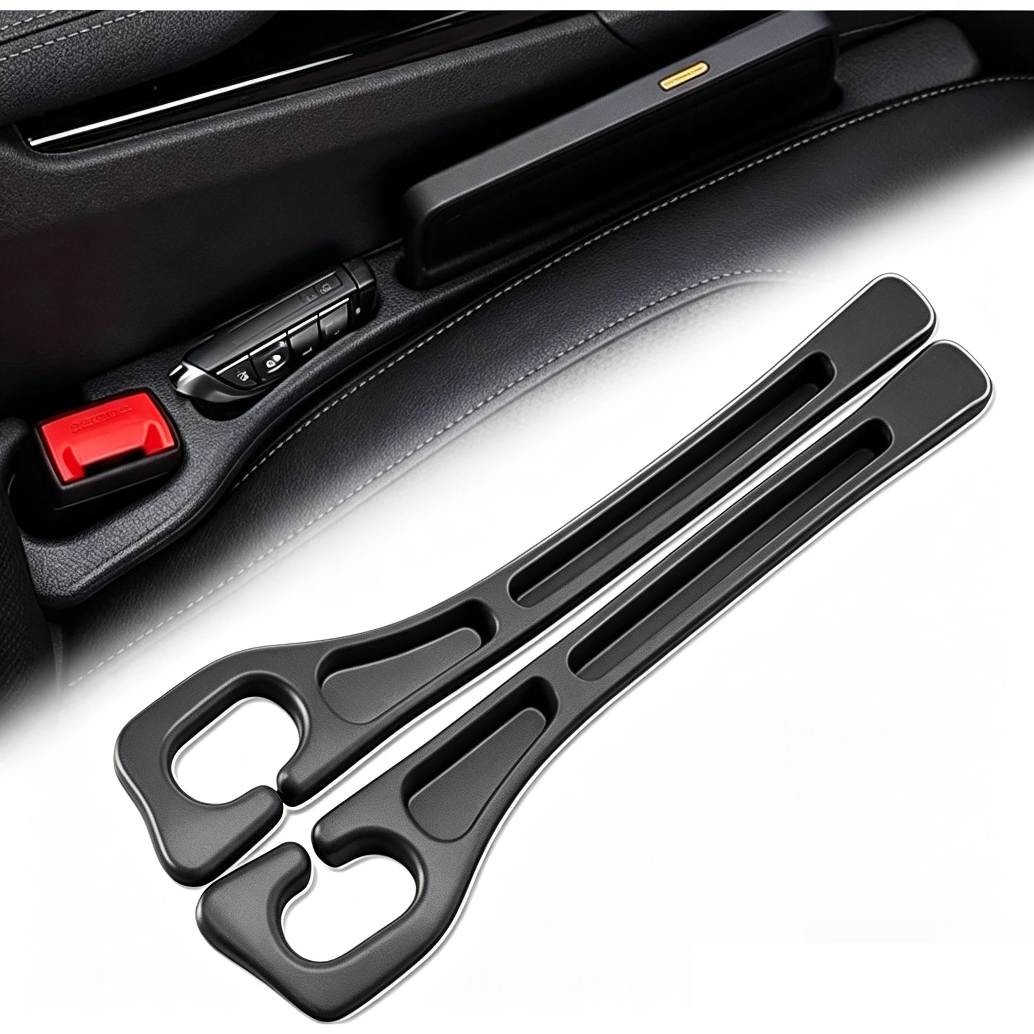 2Pcs General Motors Seat Gap Filling Strip Soft TPU Car Seat Side Gap Plug Prevents Phone Keys From Falling Off