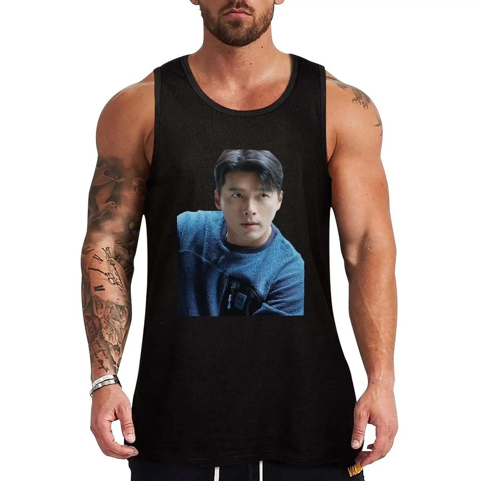 

Hyun Bin Tank Top t-shirts man Sports clothing fitness clothing for men