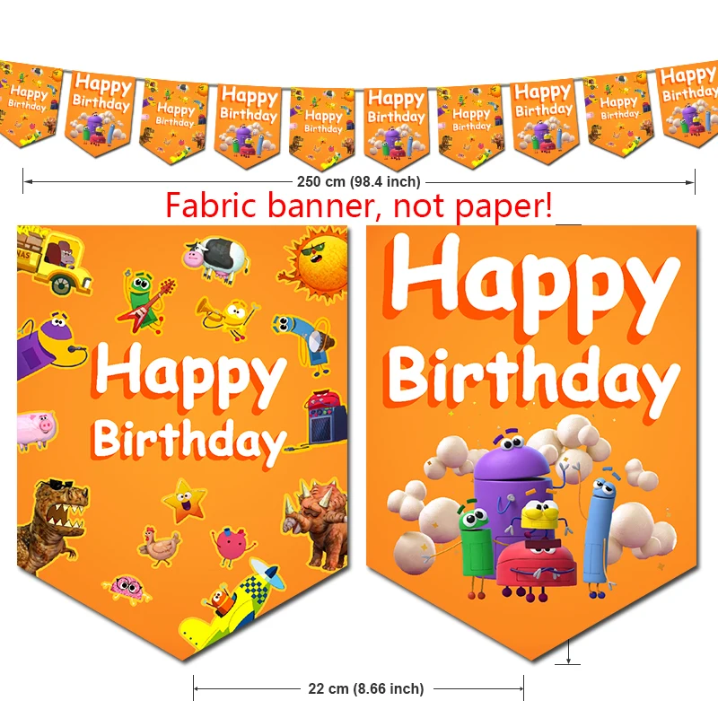 Storybots Birthday Party Decorations Baby Teaching TV Series Theme Supplys Banner Cups Plates Ask Learn