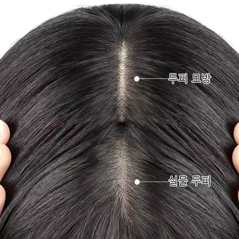 Парик из натуральных волос для женщин с увеличенным объемом, двойной завязанный кружевной основой