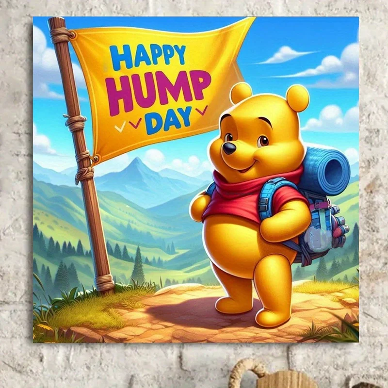 مجموعة أرقام طلاء للبالغين قطعة واحدة - جبل تسلق ديزني ويني ذا بوه، 40 × 40 سم / 15.7 × 15.7 بوصة، ألوان مصنوعة يدويًا - ملء أوي