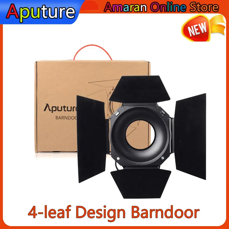 

Aputure 4-leaf Design Barndoor Standard 7-inch Bowens Mount Barn Door for Aputure LS 120D C120D II 300D LED Video Light