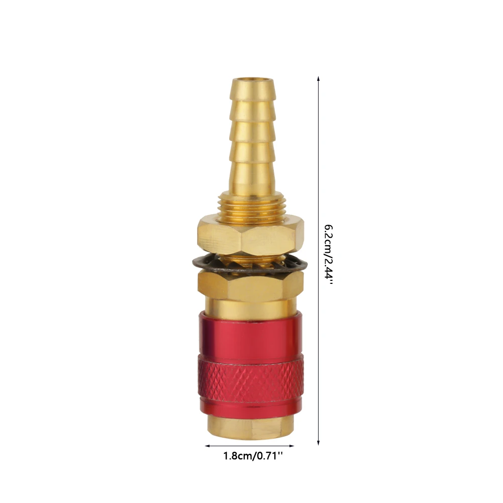 Conector de manguera de ajuste rápido, adaptador de Gas y refrigerado por agua de 8mm, conector rápido para soplete de soldadura TIG