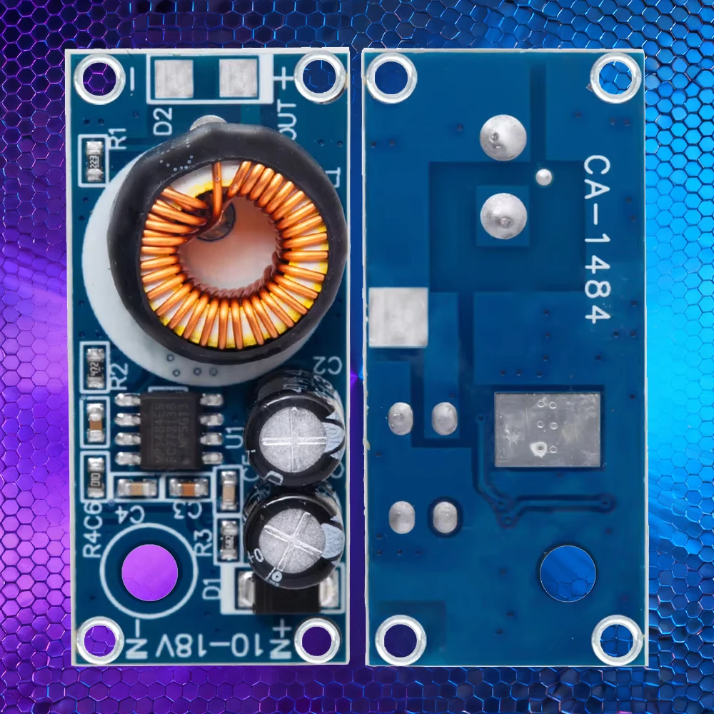 High-Efficiency MP1484EN Power Module - 10V-18V to 5V Buck Converter with Heat Sink for RC Model Aircraft