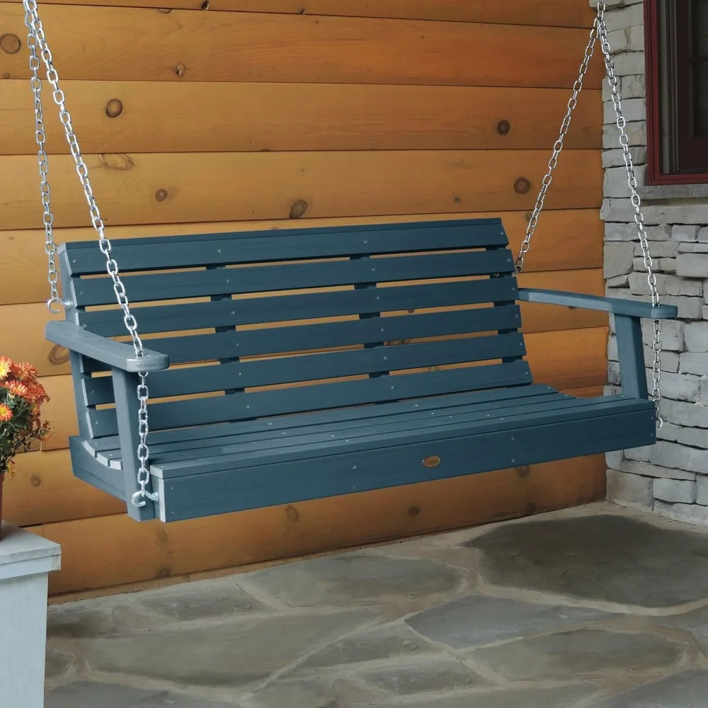 highwood Weatherly Porch Swing 4 Feet Nantucket Blue