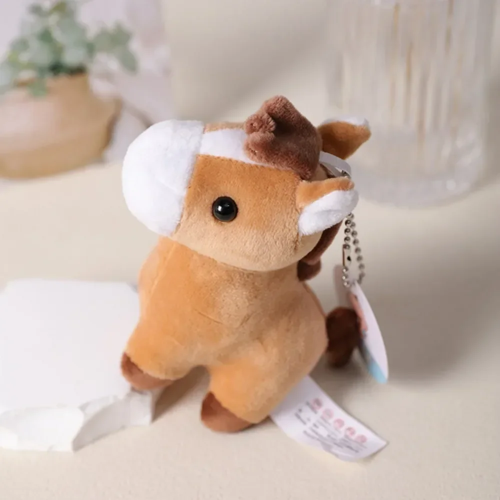 

Stuffed Animal Horse Key Ring Horses Plush Cartoon Animal Giraffe Pendant Backpack Ornaments Hanging Decor Donkey Small Doll