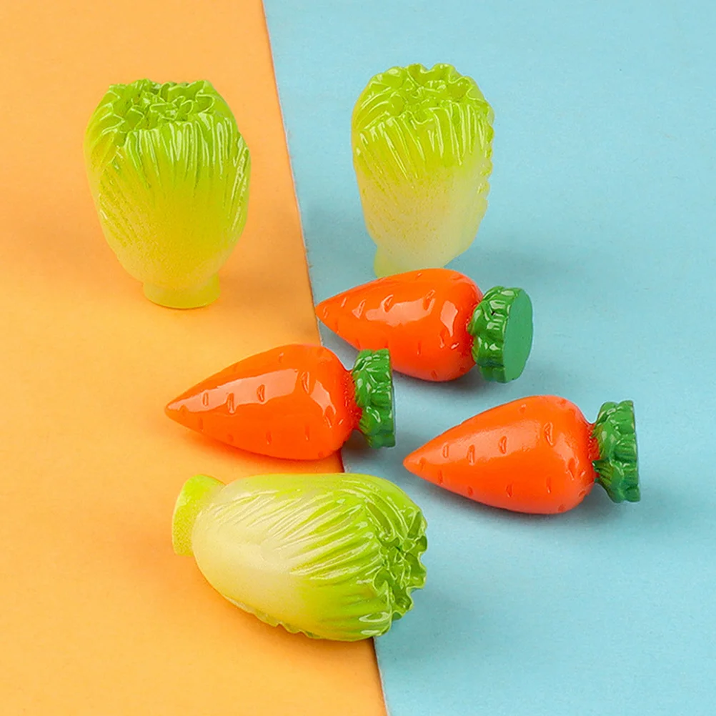 

Mini Carrot Vegetable Models Fruit and Resin Vegetables Miniature Faux Decor Tiny