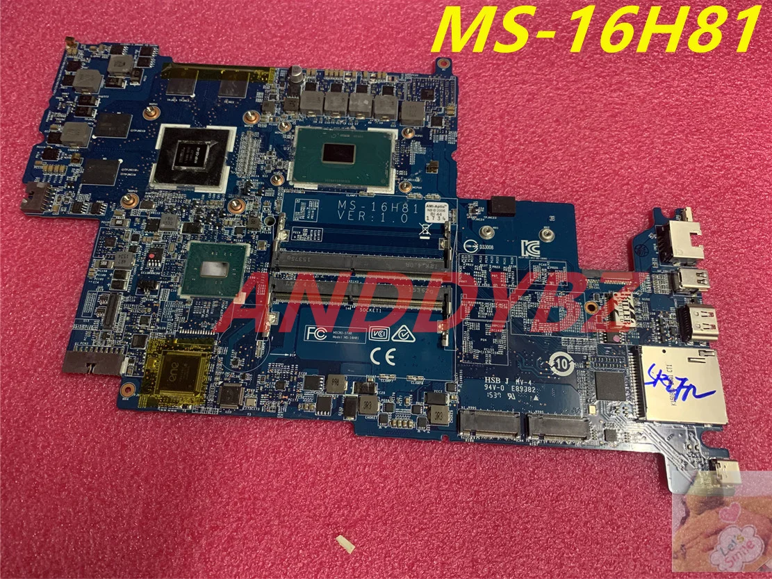 

Used MS-16H81 VER 1.0 For MSI GS60 WS60 LAPTOP Motherboard WITH E3-1505M CPU AND M2000M 100% Perfect Work